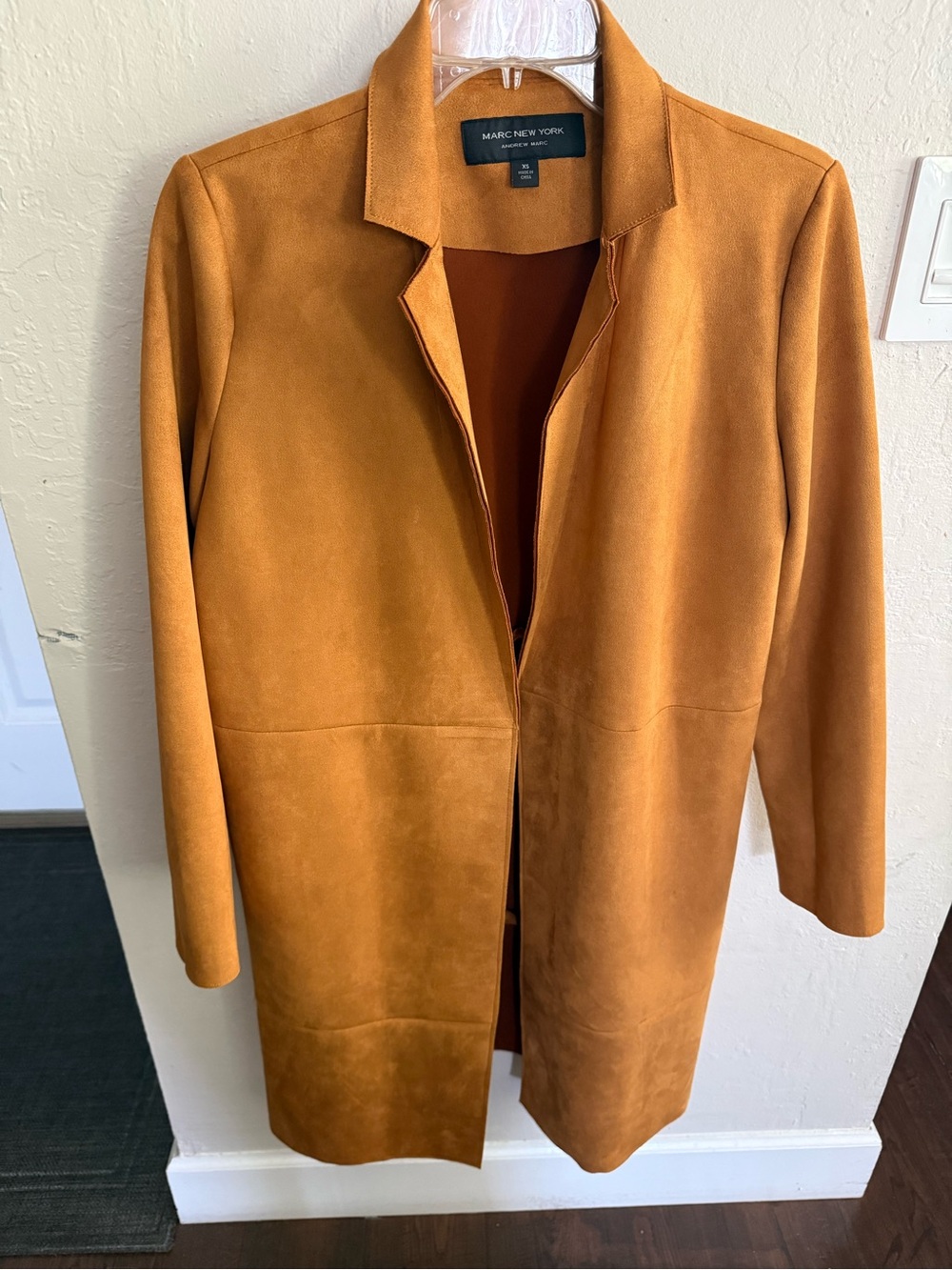 Andrew Marc Women's Camel/Tan Suede Trench Coat